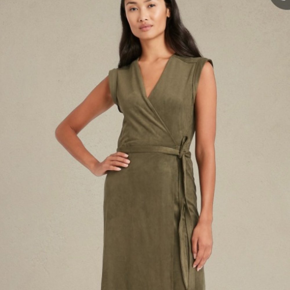 Brand new and never worn Banana Republic vegan suede dress